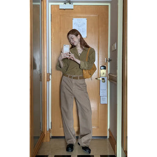 yellow corduroy shirt