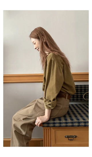 yellow corduroy shirt