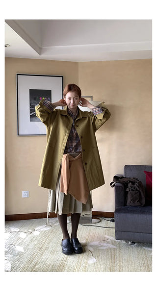 lace-up pleated skirt