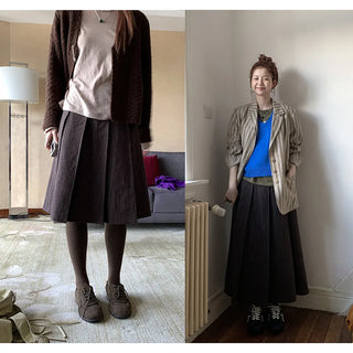 vertical stripe skirt