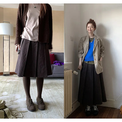 vertical stripe skirt