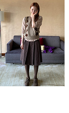 vertical stripe skirt