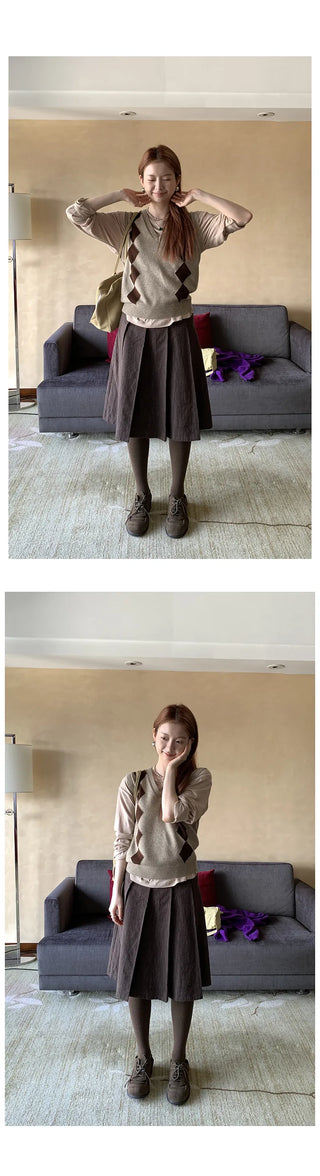 vertical stripe skirt