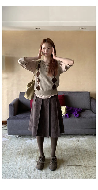 vertical stripe skirt