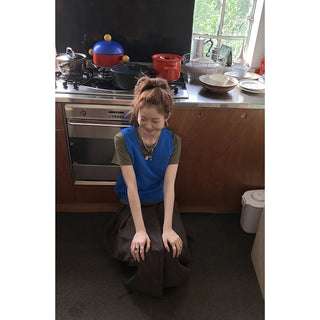 vertical stripe skirt