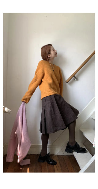 vertical stripe skirt