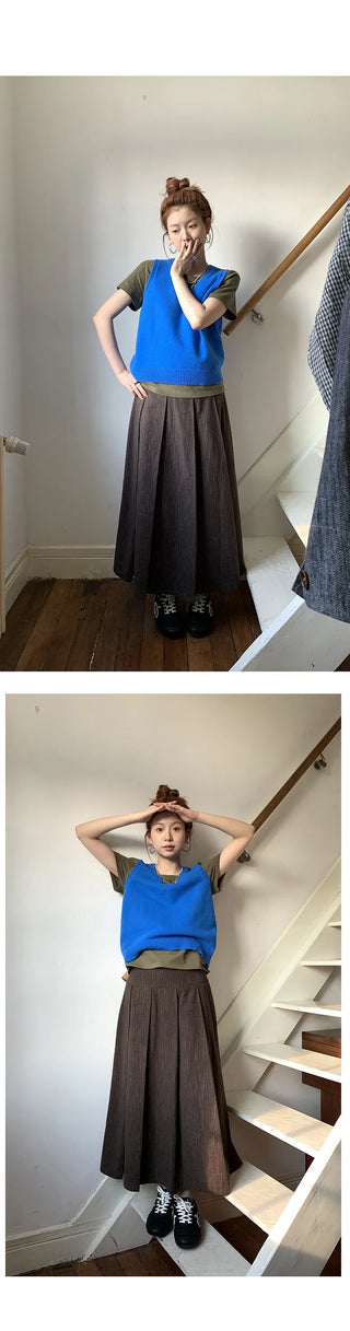 vertical stripe skirt