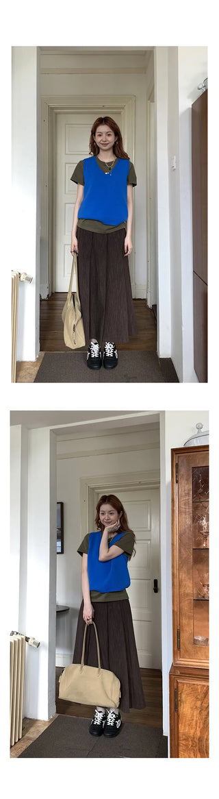 vertical stripe skirt