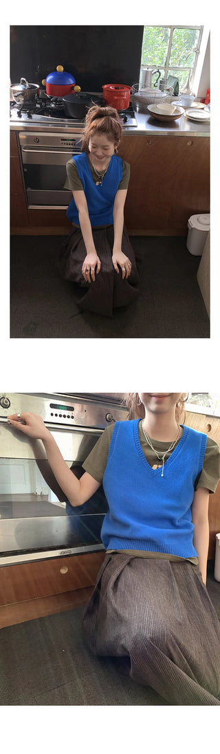 vertical stripe skirt