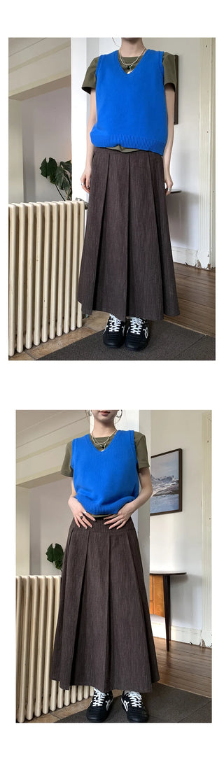 vertical stripe skirt