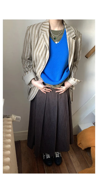 vertical stripe skirt