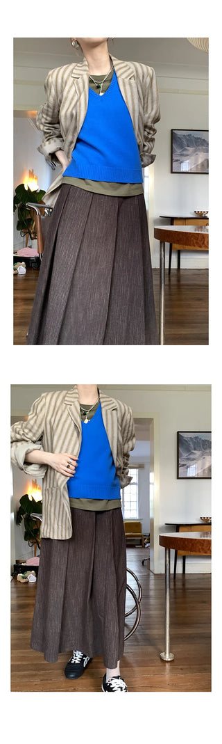 vertical stripe skirt