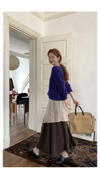 vertical stripe skirt