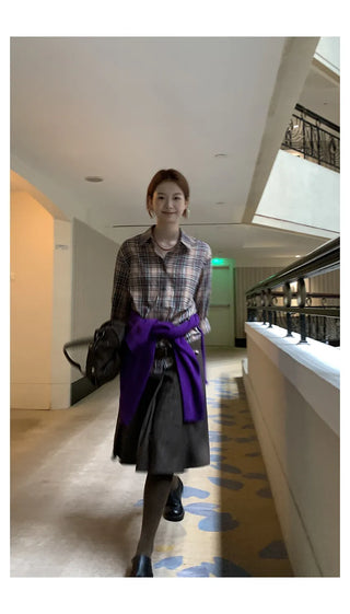 vertical stripe skirt