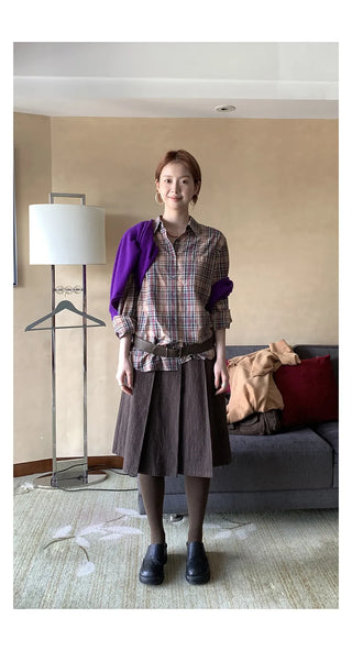 vertical stripe skirt