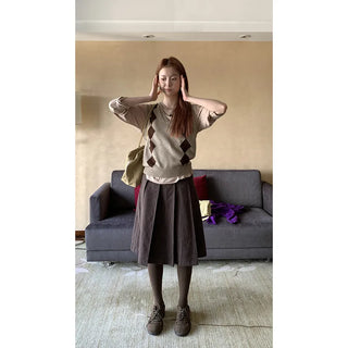 vertical stripe skirt