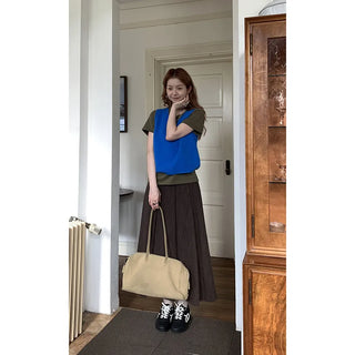 vertical stripe skirt