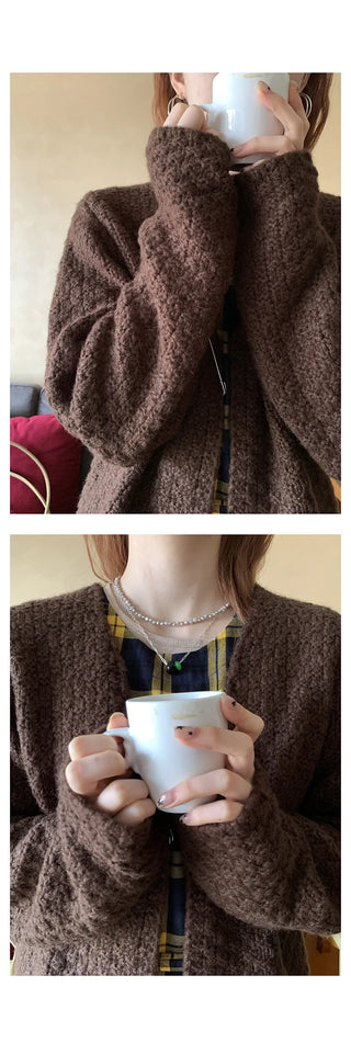 v-neck cardigan