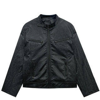 pu leather coat