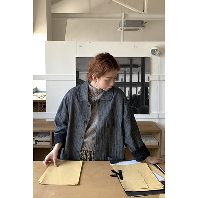 linen herringbone coat
