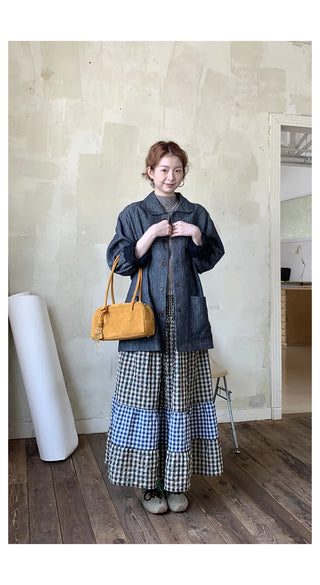 linen herringbone coat