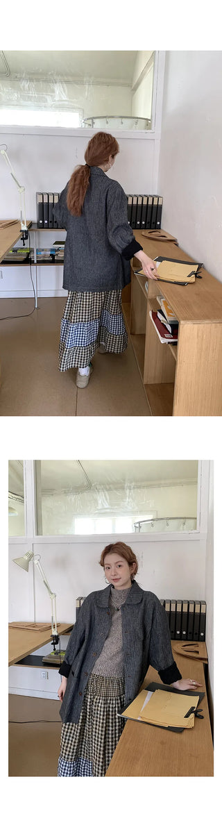 linen herringbone coat