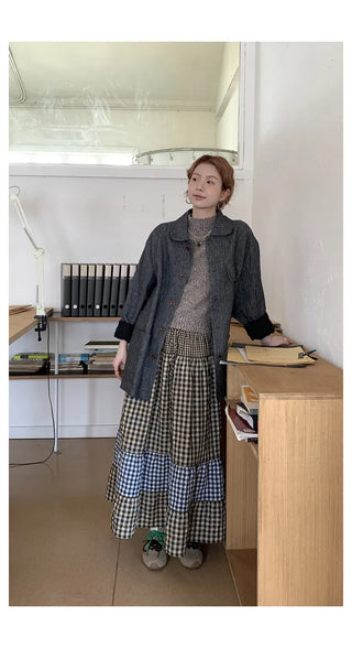 linen herringbone coat