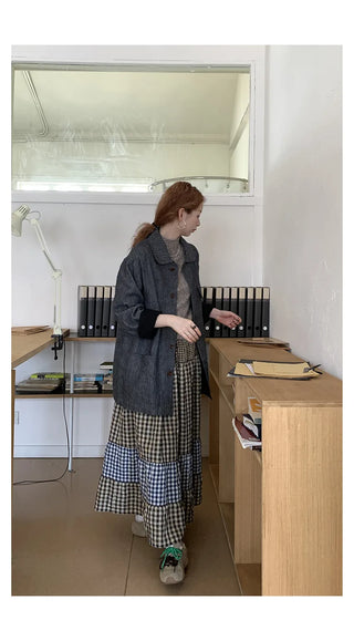 linen herringbone coat