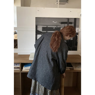 linen herringbone coat