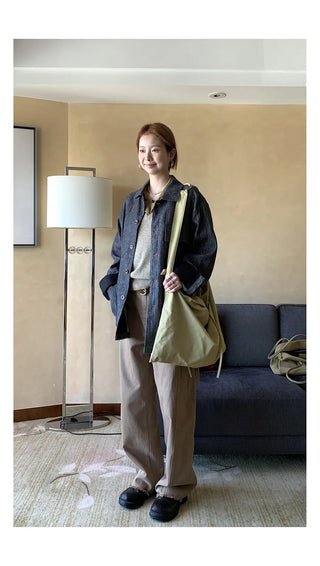 linen herringbone coat