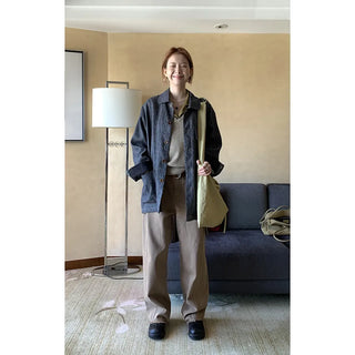 linen herringbone coat