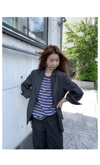 linen texture blazer