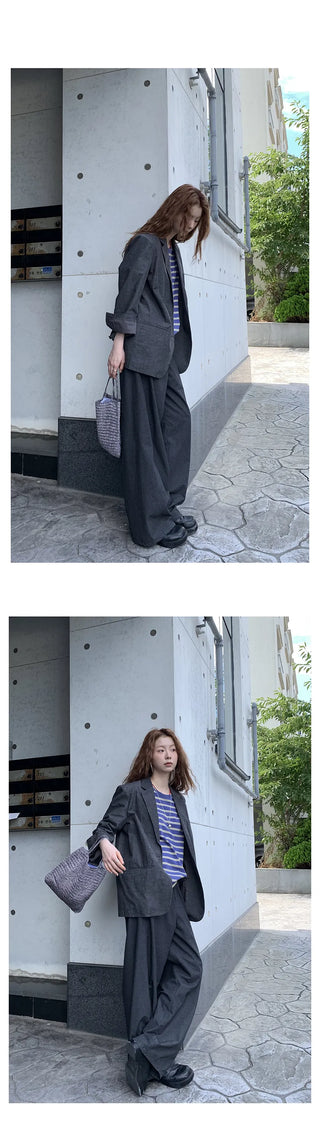 linen texture blazer