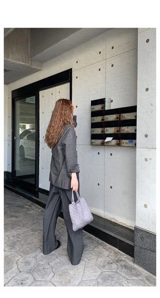 linen texture blazer