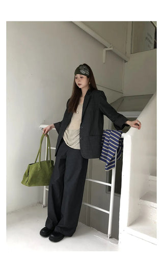 linen texture blazer