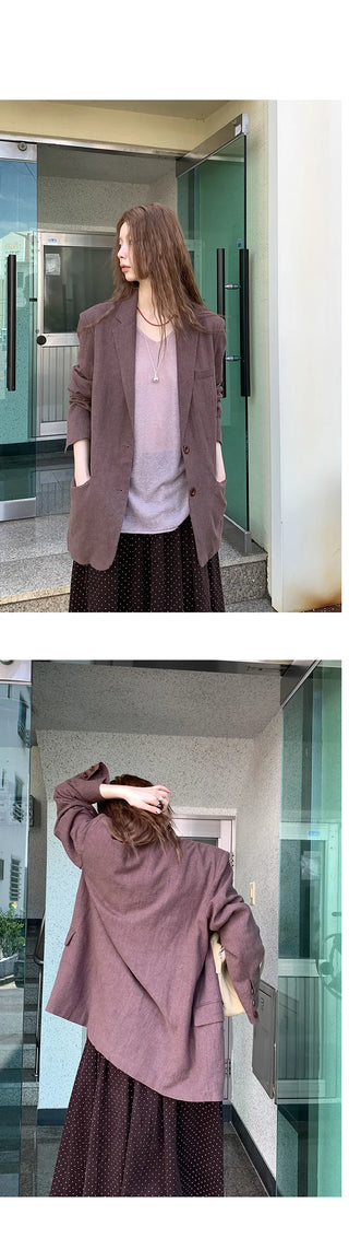 linen texture blazer