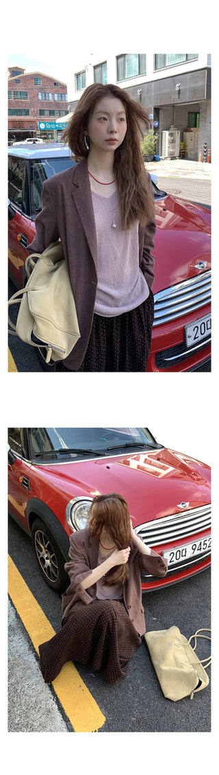 linen texture blazer