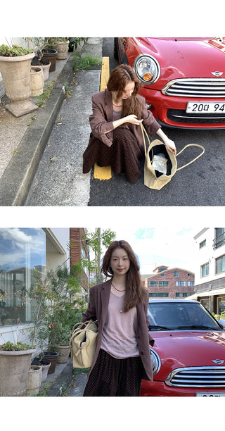 linen texture blazer