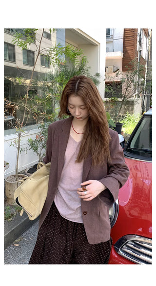 linen texture blazer