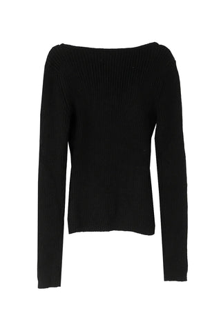 Wither Two-Way Zipper Unneck Slit Knit Cardigan