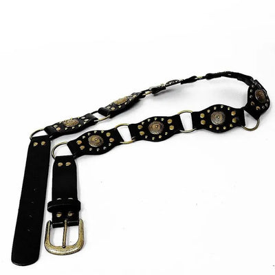 Wrap Velcro Vintage Ching Brown Belt