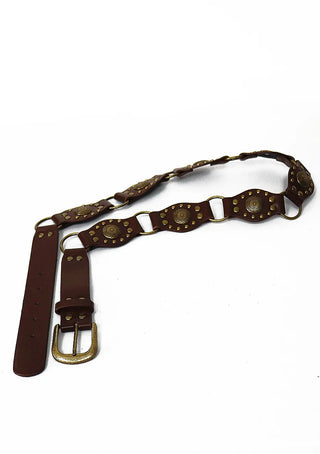 Wrap Velcro Vintage Ching Brown Belt