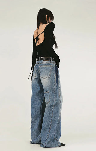 Sensual fleece base soft round U-neck long-sleeved basic tee