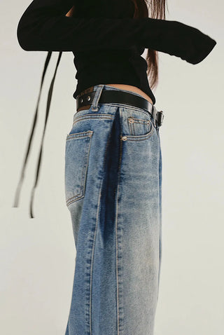 Sensual fleece base soft round U-neck long-sleeved basic tee