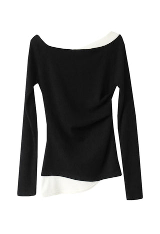 V-Lever Cut Backless Strap Backless V-Neck T-Shirt