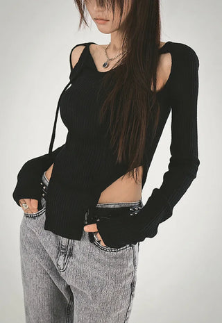 Double Stud Eyelet Buckle Slim Belt