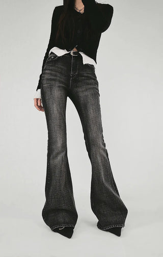 KUY BLACK LAYERED V-NECK KNIT CARDIGAN