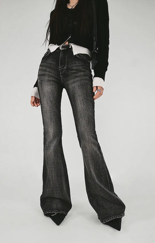KUY BLACK LAYERED V-NECK KNIT CARDIGAN