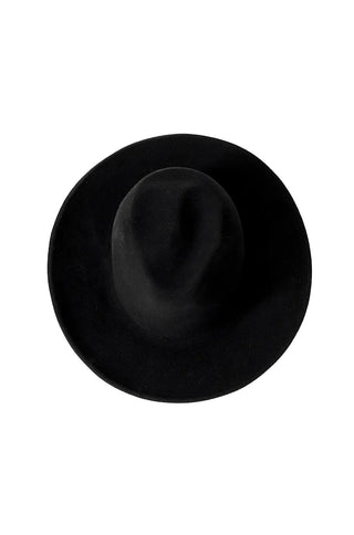 100% WOOL BLACK FEDORA