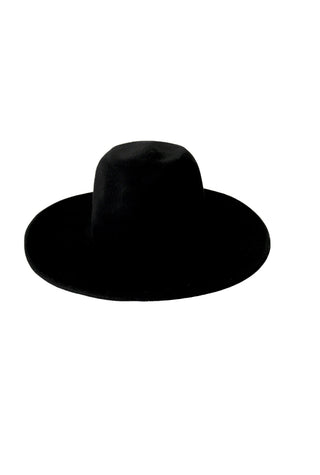 100% WOOL BLACK FEDORA